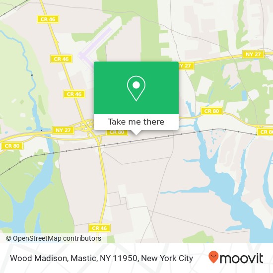 Mapa de Wood Madison, Mastic, NY 11950