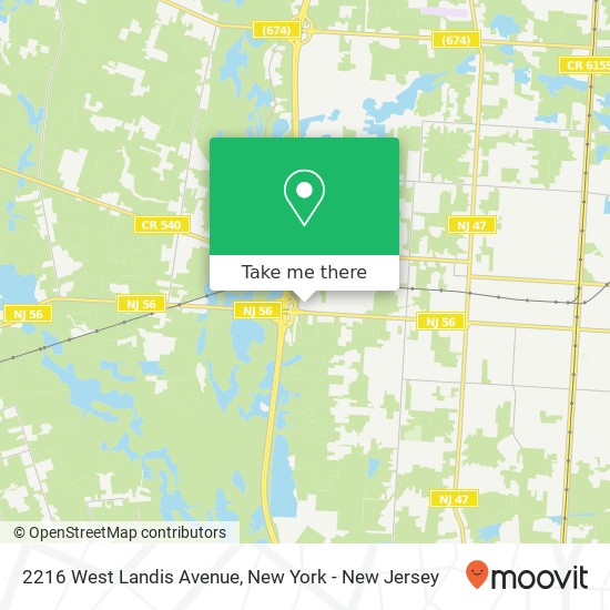 Mapa de 2216 West Landis Avenue, 2216 W Landis Ave, Vineland, NJ 08360, USA