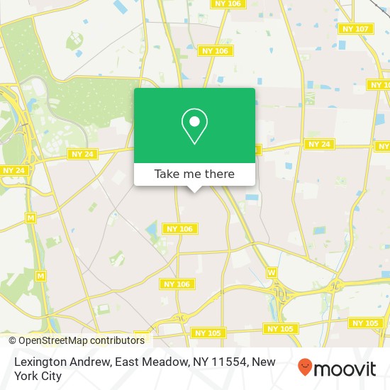 Mapa de Lexington Andrew, East Meadow, NY 11554