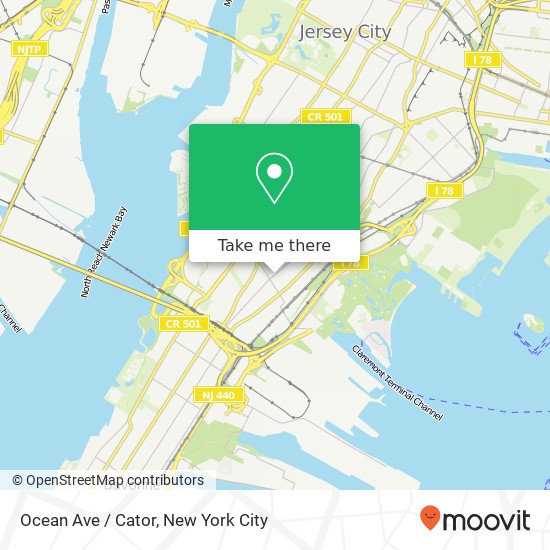 Ocean Ave / Cator, Jersey City, NJ 07305 map