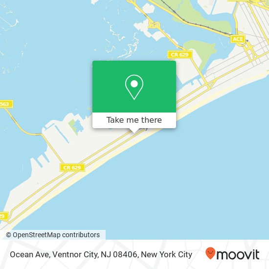 Mapa de Ocean Ave, Ventnor City, NJ 08406