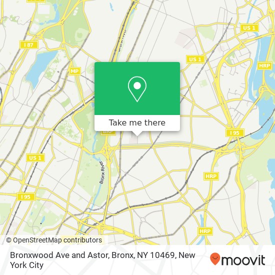 Bronxwood Ave and Astor, Bronx, NY 10469 map