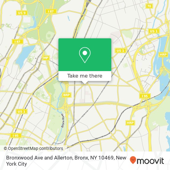Bronxwood Ave and Allerton, Bronx, NY 10469 map