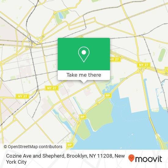 Mapa de Cozine Ave and Shepherd, Brooklyn, NY 11208