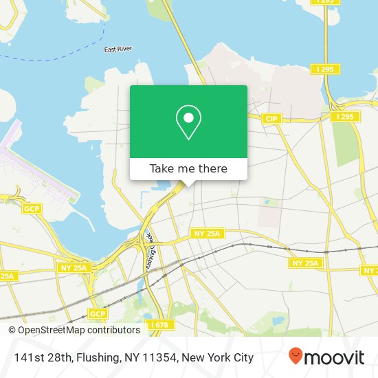 141st 28th, Flushing, NY 11354 map