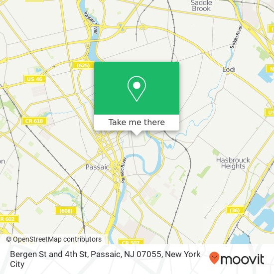 Bergen St and 4th St, Passaic, NJ 07055 map