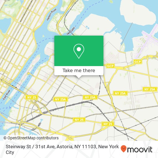 Mapa de Steinway St / 31st Ave, Astoria, NY 11103
