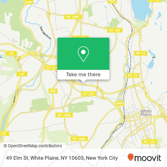 Mapa de 49 Elm St, White Plains, NY 10603