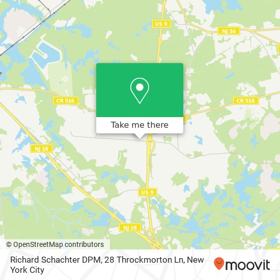 Mapa de Richard Schachter DPM, 28 Throckmorton Ln