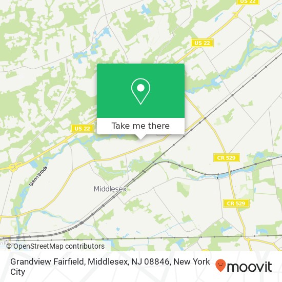 Mapa de Grandview Fairfield, Middlesex, NJ 08846