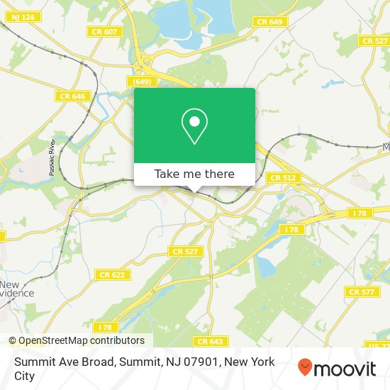 Mapa de Summit Ave Broad, Summit, NJ 07901