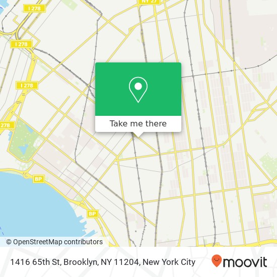 1416 65th St, Brooklyn, NY 11204 map