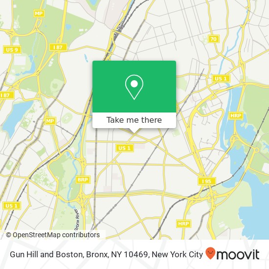 Gun Hill and Boston, Bronx, NY 10469 map
