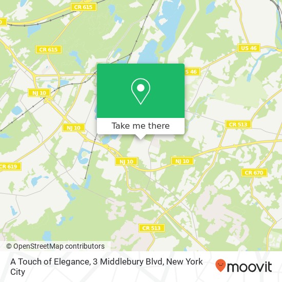 A Touch of Elegance, 3 Middlebury Blvd map