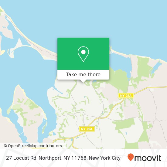 Mapa de 27 Locust Rd, Northport, NY 11768