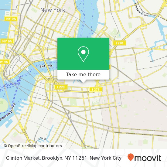 Mapa de Clinton Market, Brooklyn, NY 11251