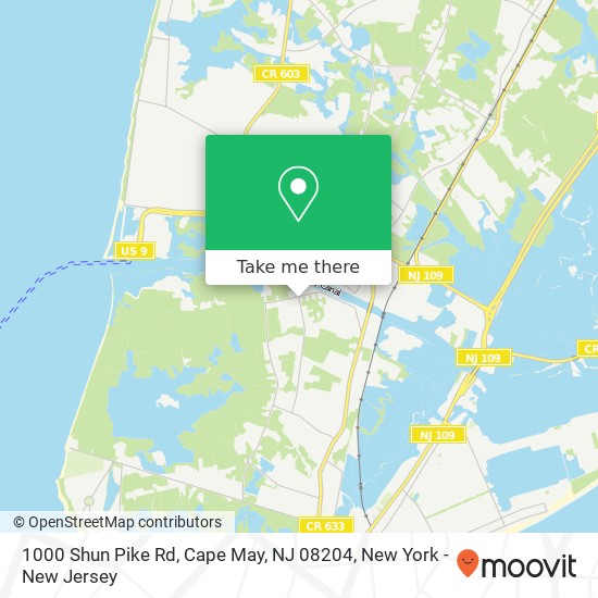 Mapa de 1000 Shun Pike Rd, Cape May, NJ 08204