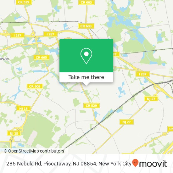 285 Nebula Rd, Piscataway, NJ 08854 map