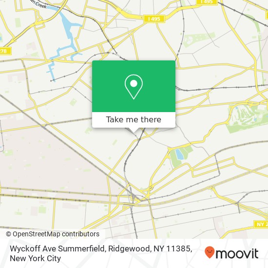 Mapa de Wyckoff Ave Summerfield, Ridgewood, NY 11385