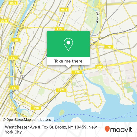 Westchester Ave & Fox St, Bronx, NY 10459 map