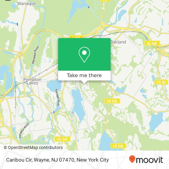 Mapa de Caribou Cir, Wayne, NJ 07470