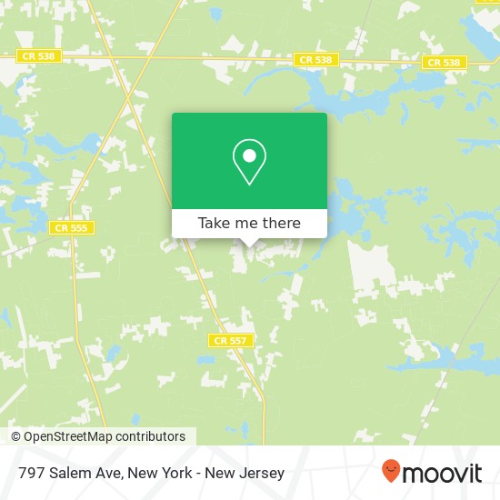 Mapa de 797 Salem Ave, Franklinville, NJ 08322