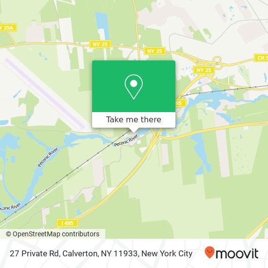 Mapa de 27 Private Rd, Calverton, NY 11933
