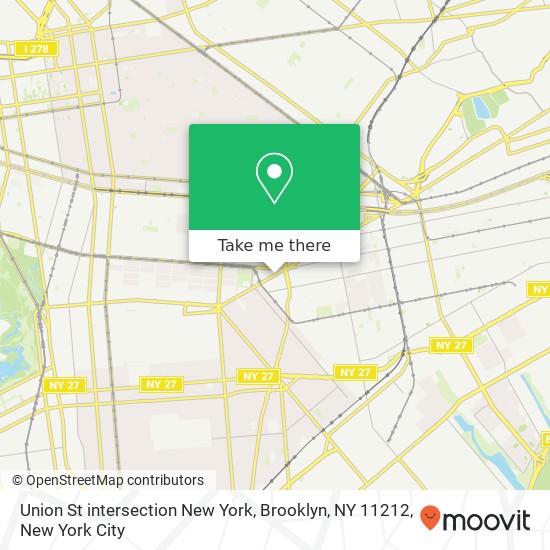 Mapa de Union St intersection New York, Brooklyn, NY 11212