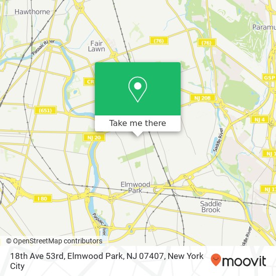 18th Ave 53rd, Elmwood Park, NJ 07407 map