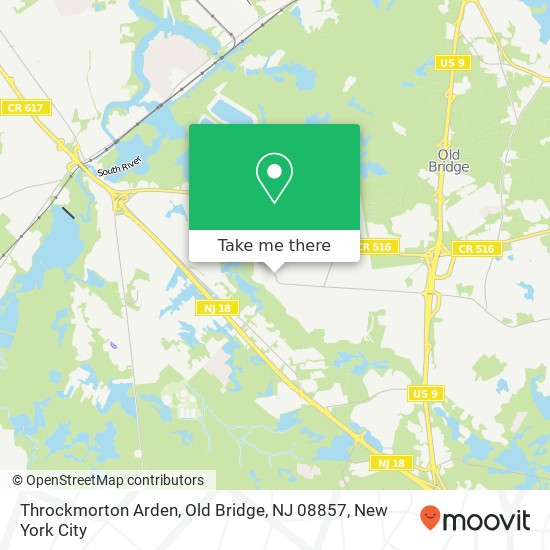 Throckmorton Arden, Old Bridge, NJ 08857 map