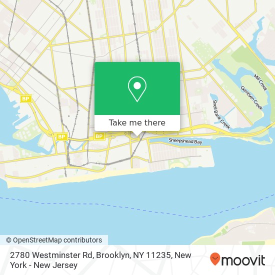 Mapa de 2780 Westminster Rd, Brooklyn, NY 11235