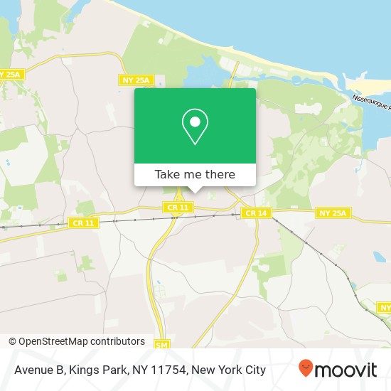 Avenue B, Kings Park, NY 11754 map
