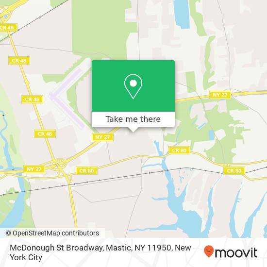 McDonough St Broadway, Mastic, NY 11950 map