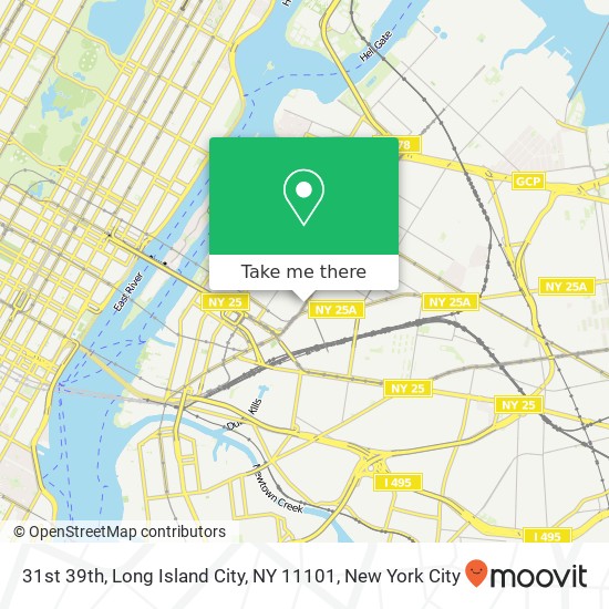 Mapa de 31st 39th, Long Island City, NY 11101