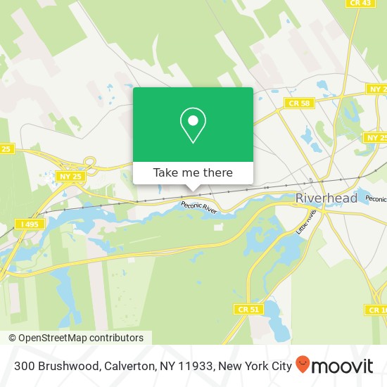 Mapa de 300 Brushwood, Calverton, NY 11933