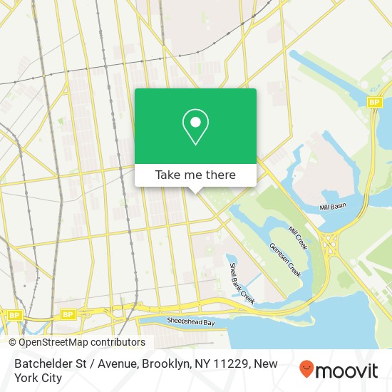 Mapa de Batchelder St / Avenue, Brooklyn, NY 11229