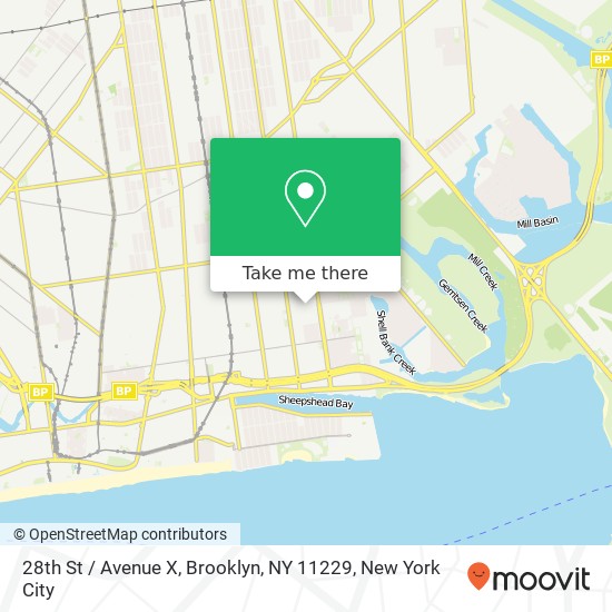 28th St / Avenue X, Brooklyn, NY 11229 map