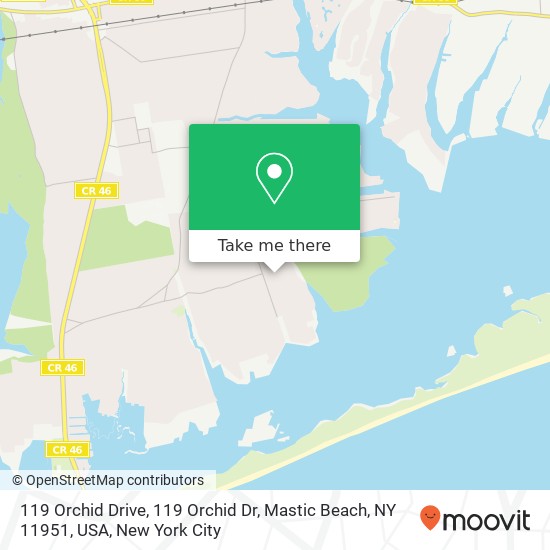 119 Orchid Drive, 119 Orchid Dr, Mastic Beach, NY 11951, USA map