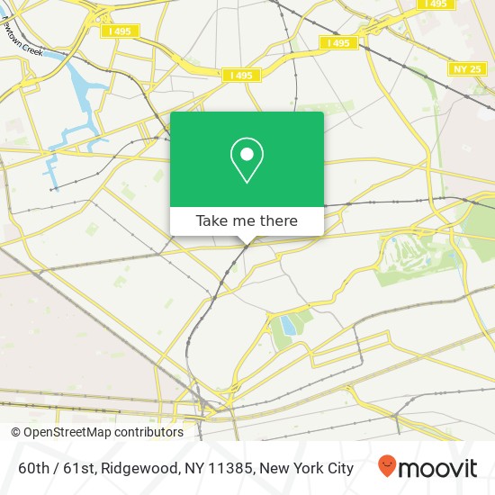 Mapa de 60th / 61st, Ridgewood, NY 11385