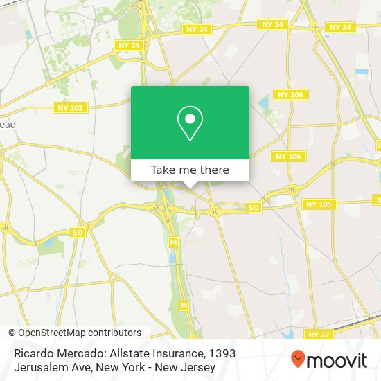 Mapa de Ricardo Mercado: Allstate Insurance, 1393 Jerusalem Ave