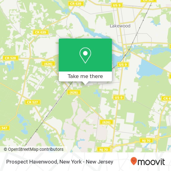 Mapa de Prospect Havenwood, Lakewood, NJ 08701