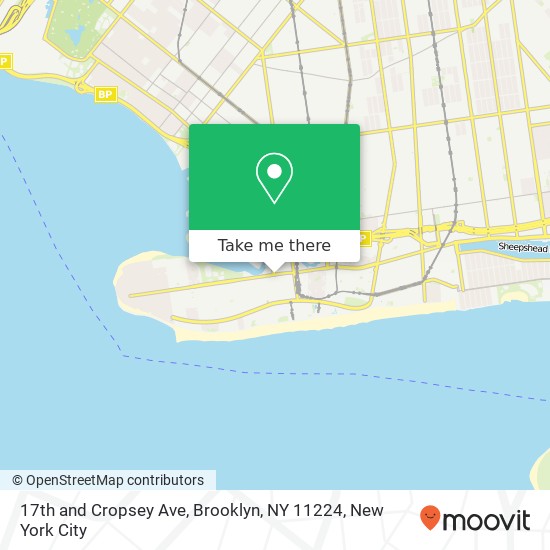 17th and Cropsey Ave, Brooklyn, NY 11224 map