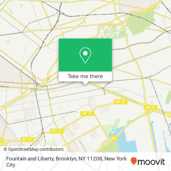 Mapa de Fountain and Liberty, Brooklyn, NY 11208