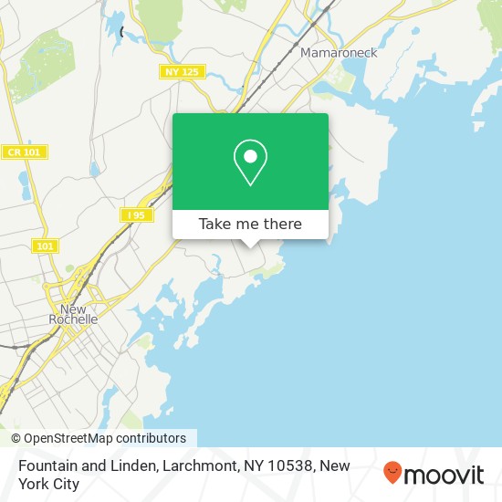 Mapa de Fountain and Linden, Larchmont, NY 10538