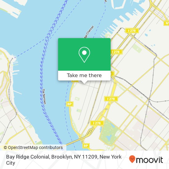 Bay Ridge Colonial, Brooklyn, NY 11209 map