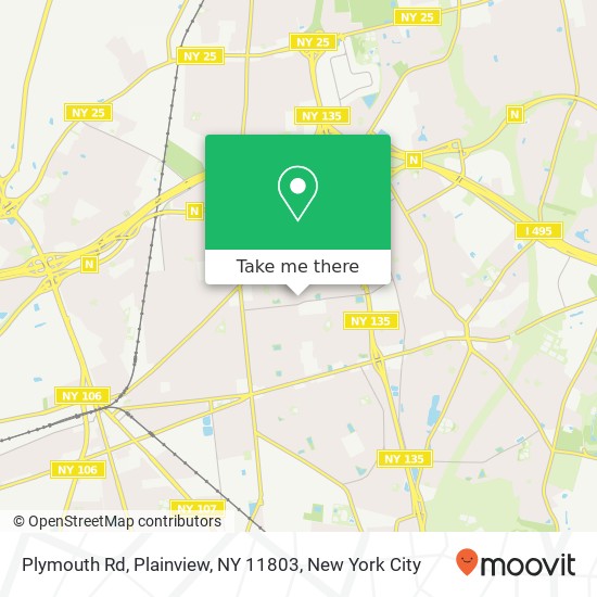 Mapa de Plymouth Rd, Plainview, NY 11803