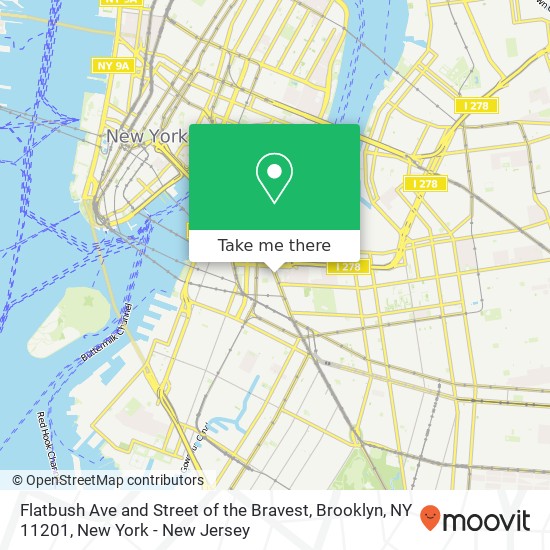 Flatbush Ave and Street of the Bravest, Brooklyn, NY 11201 map