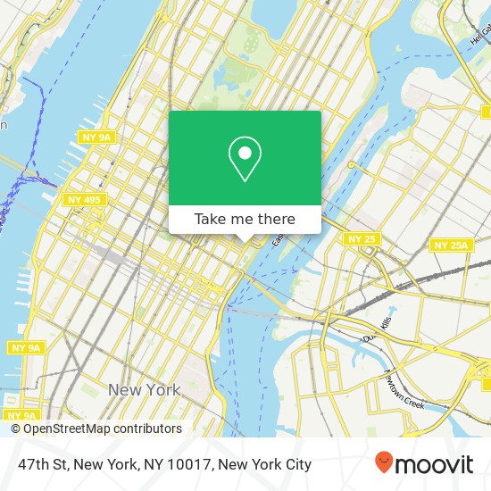 47th St, New York, NY 10017 map