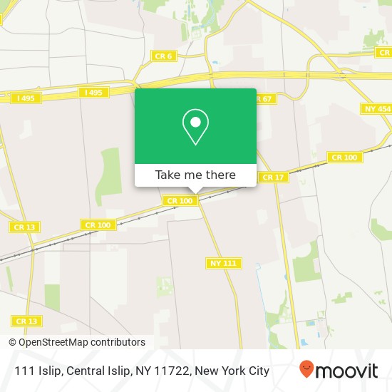 Mapa de 111 Islip, Central Islip, NY 11722