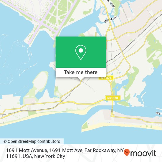 1691 Mott Avenue, 1691 Mott Ave, Far Rockaway, NY 11691, USA map